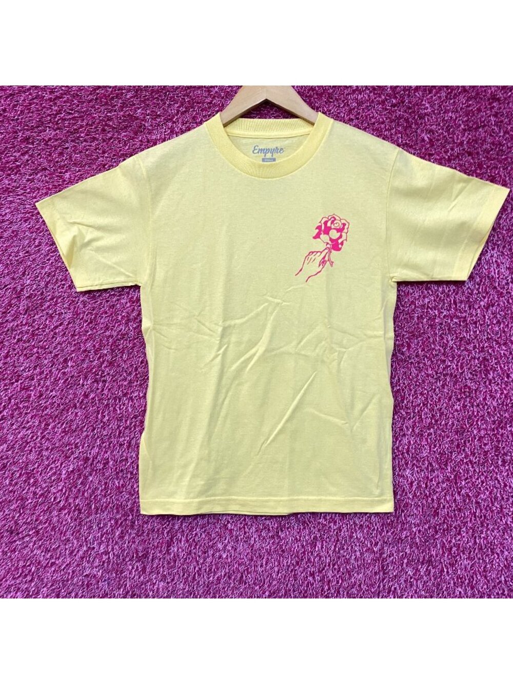 Empyre Love Through Pain Rose Double Sided Graphic Yellow T Shirt Small
